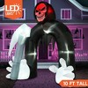 SYNCFUN 10 FT Halloween Inflatable Decoration, Giant Grim Reaper Archway with LEDs for Halloween Outdoor Decorations, Yard Garden Lawn Party Decor - 4 of 4