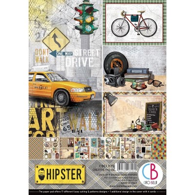 Ciao Bella Double-Sided Creative Pack 90lb A4 9/Pkg-Hipster, 9 Designs/1 Each