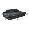 118.1"66.9" Plush Corduroy 2-Piece Modular Sectional Sofa with No Assembly Required and Comfortable Chaise Lounge - 4 of 4