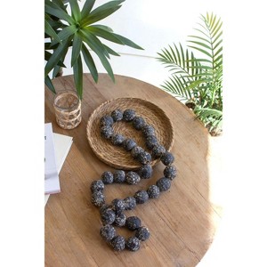 Black Clay Tabletop Beads – 25" Long Decorative Accent by Kalalou - 1 of 4