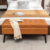 CAVINAS Rectangle Storage Ottoman Bench for Bedroom,Storage Bench with Solid  Wood Legs,PU Leather Ottoman for Living Room,Bedroom,Entryway - 3 of 4