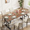 71 Inch Large Rectangular Dining Table for 4-6 People, - 3 of 4