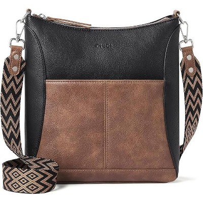 CLUCI Crossbody purses for Women Leather Medium Shoulder Purses Handabgs Vegan Leather Hobo Bags Satchel with Guitar Strap