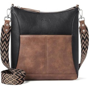CLUCI Crossbody purses for Women Leather Medium Shoulder Purses Handabgs Vegan Leather Hobo Bags Satchel with Guitar Strap - 1 of 3