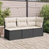 Garden Sofa Black, Cream WhitevidaXL - 3 of 4
