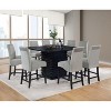 Dark Grey and Black Upholestered Counter Stools (Set of 2) - 4 of 4