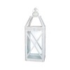 HomeRoots Set of Two Distressed Wood And Glass Tabletop Lantern Candle Holders - 4 of 4