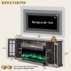 AMERLIFE 3-Sided Glass Fireplace TV Stand with LED Lights - 2 of 4