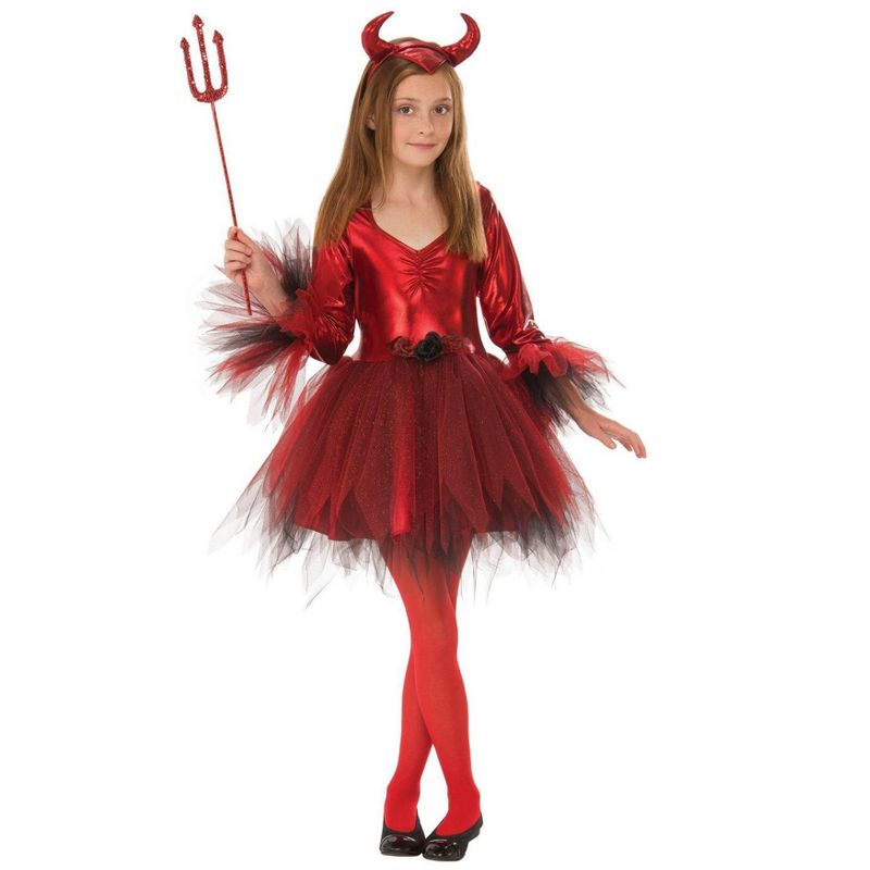 Rubies Girls Classic Devil Costume, 1 of 3