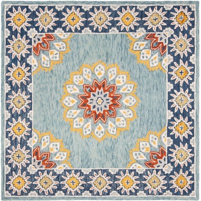 SAFAVIEH Blossom BLM452A Handmade Blue / Multi Rug 6' round, 6' round -  Kroger