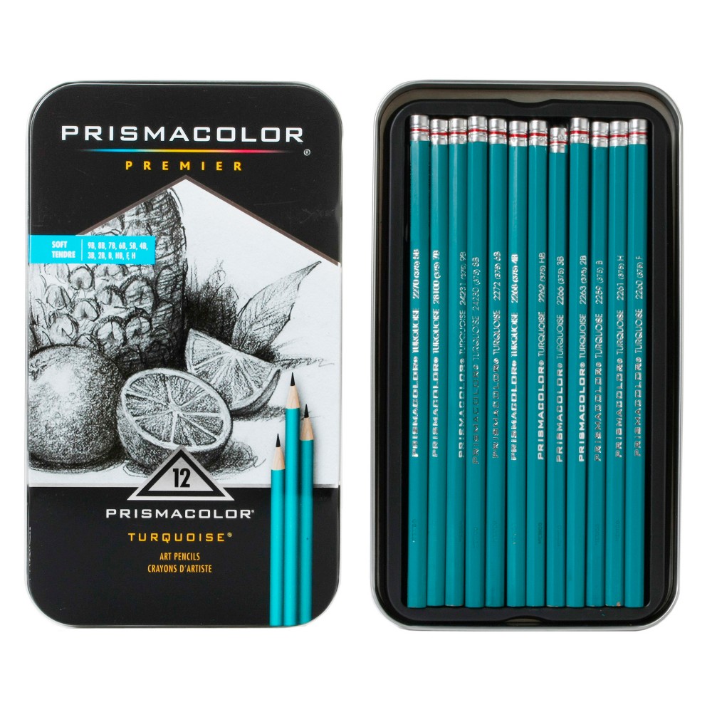 Prismacolor Premier Turquoise Soft Grade Graphite Pencils,Art Pencils