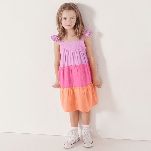 Lands' End Kids Woven Tiered Dress - 1 of 3