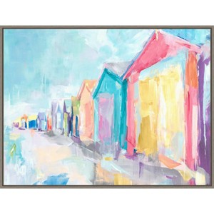 30" x 23" Brighton Beach by Susan Pepe Framed Canvas - Amanti Art: Modern Decor, Horizontal Layout - 1 of 4