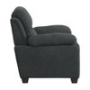 NicBex Couches for Living Room Modern Single Sofa Chair Textured Fabric Channel Upholstered Plush Seating Chair Armchair with Pillows, Dark Gray - 3 of 4