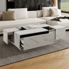 KIGFTSOD Rectangular Sliding Top Coffee Table with 2 Drawers and 2 Hidden Storage for Living Room - 4 of 4
