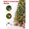 LOVMOR 6.5ft Artificial Christmas Tree with 250LED Warm White Light and 1000 Branch Tips, Pre-lit Green Christmas Tree - 4 of 4