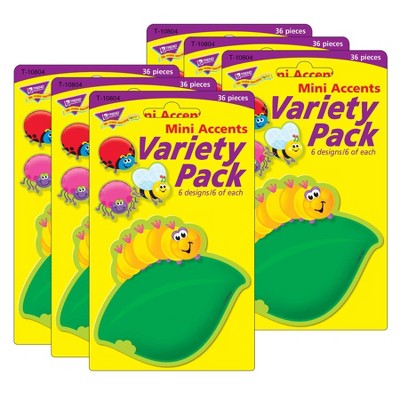 6pk 36 per Pack Bugs Mini Accents Variety Pack - TREND