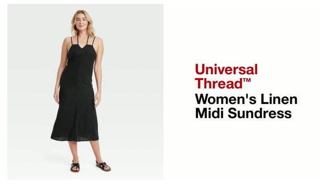 Women's Linen Midi Sundress - Universal Thread™, 5 of 9, play video