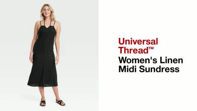Women's Linen Midi Sundress - Universal Thread™, 5 of 9, play video