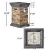 GDFStudio Troy Outdoor 40,000 BTU Lightweight Concrete 29 Inch Fire Column, Light Brown - 3 of 4