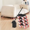 VEVOR Furniture Dolly,Maximum Load 3474 lbs, Heavy Duty Furniture Movers with 5 360° Rotation Wheels,Carbon Steel Panel,Lift Slider Tool Set,Black&Red - 2 of 4