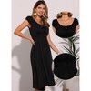 INSPIRE CHIC Women's Puff Short Sleeve Smocked Midi Dress - 2 of 4