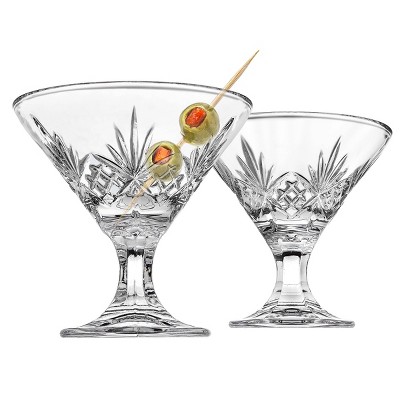 Dublin Clear Crystal 5oz Martini Glass Set