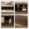 Bestier Mid-century Modern Tv Stand For 70" Tv ,media Console With Natural Rattan Sliding Door - 3 of 4