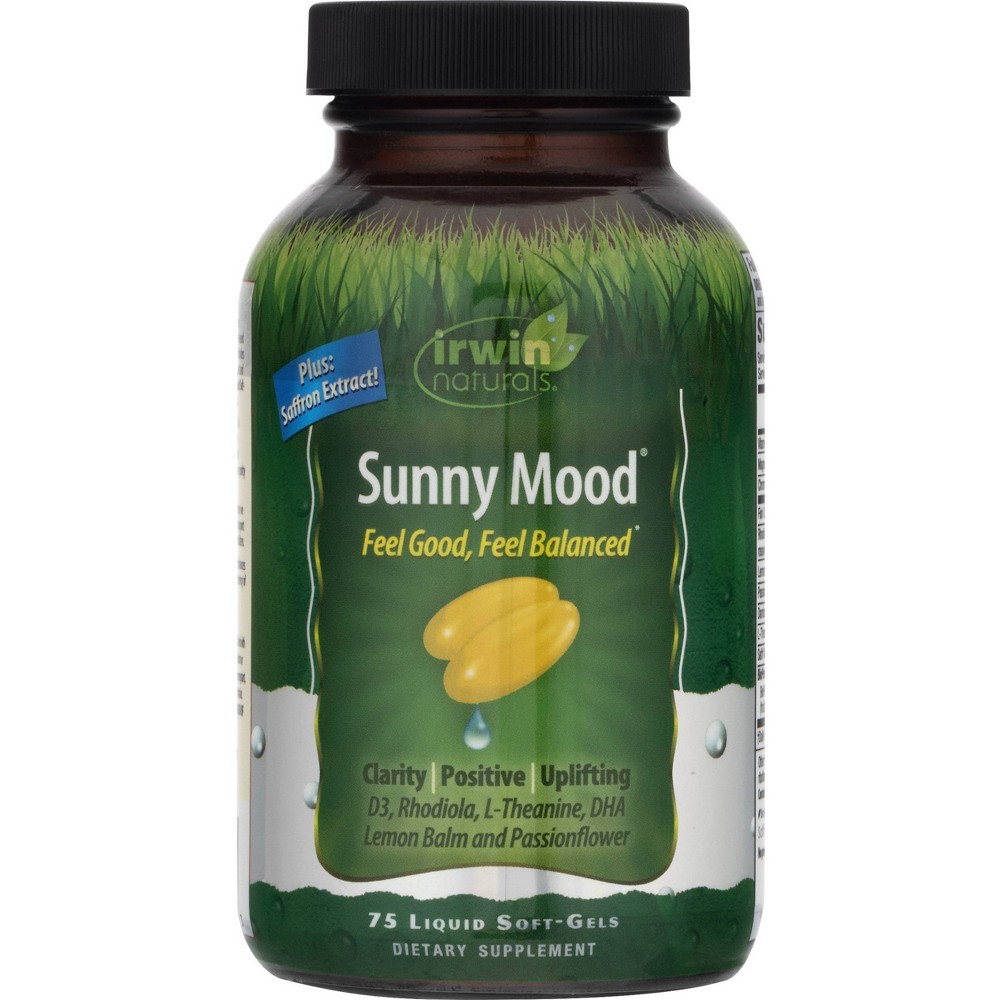 Photos - Vitamins & Minerals Irwin Naturals Sunny Mood Dietary Supplement Liquid Softgels - 75ct