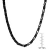 Steeltime Men's stainless steel rounded bicycle chain necklace. Color Options: Gold, Black - 3 of 4