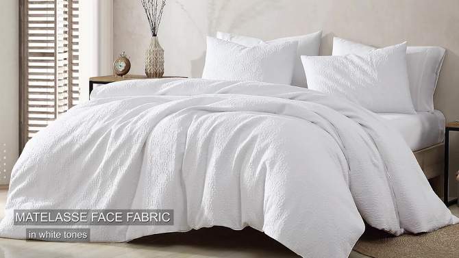 Riverbrook Home 3pc Fagen Matelasse Comforter Set White, 2 of 6, play video