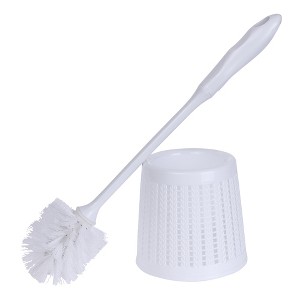 REGALWOVEN Apartment Bathroom Accessories Toilet Brush and Holder Set with Ventilation Slots Base - 1 of 4