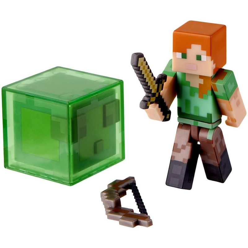 The Zoofy Group LLC Minecraft 3" Action Figure: Alex with Accessories, 1 of 2