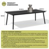 Crestlive Products Outdoor Dining Set Patio Dining Table Wooden-Like Top and Aluminum Frame Umbrella Hole - 2 of 4
