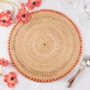 Saro Lifestyle Table Placemats With Beaded Border Design (Set of 4) - 3 of 3