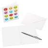 24ct Cheerful Smiley Face Blank Note Cards - 2 of 4