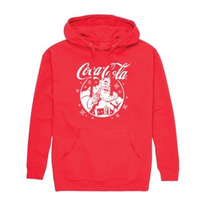 Men's - Coca Cola - Santa Circle Graphic Fleece Pullover Hoodie - 1 of 4