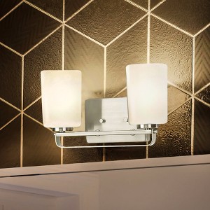 Urban Ambiance Luxury Modern Bath Light 7.625''H x 13.625''W,  Brushed Nickel Finish,  Broome Collection, UHP4105 - 1 of 4
