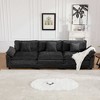 3 Seats Wider Armrest Chenille Modern Sectional Couch with Ergonomic Design and Flexible Modular - 3 of 4