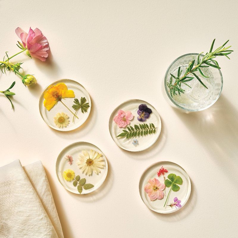 Pressed Flowers Resin Coaster DIY Art Kit - Mondo Llama&#8482;, 5 of 6