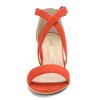 Allegra K Women's Open Toe Crisscross Buckle Ankle Strap Block Heel Sandals - 2 of 4