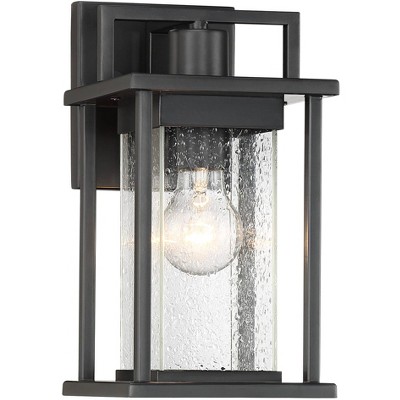 John Timberland Modern Outdoor Wall Light Fixture Painted Dark Gray 13" Spotted Clear Glass for Exterior House Porch Patio