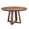 Coucheta 47 in Round Dining Table for Dining Room, Kitchen Table for 4 Man, Farmhouse Dinner Table with Wooden Tabletop and Cross Base - 3 of 4