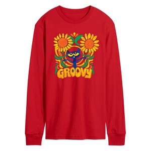 Men's - Pete the Cat - Groovy Frame Long Sleeve Graphic T-Shirt - 1 of 3