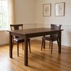 HomeRoots 60" Coffee Solid Wood Dining Table - 2 of 4