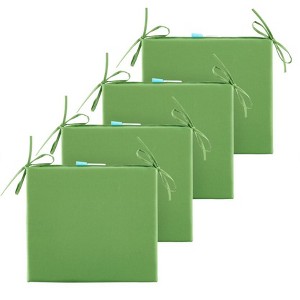 ARTPLAN Outdoor Chair Cushions for Patio Furniture, Waterproof Outdoor Cushions, Round Corner Patio Chair Cushions Set of 4 with Ties,16"x18.5"x3" - 1 of 4