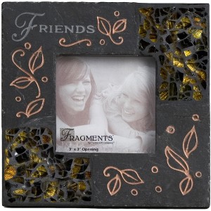 Pavilion Gift Company - Friends Mosaic - 5.5" Slate Photo Frame 3" x 3" - Single Image Frames - 1 of 4