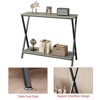 Narrow Console Table Small Entryway Table 2-Tier Display Table with Shelves - 4 of 4