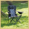 Arrowhead Outdoor Portable Folding Camping Quad Chair w/ 6-Can Cooler, Heavy-Duty Carrying Bag, Supports up to 450lbs (Charcoal Black) - 4 of 4