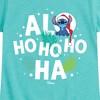 Girls' - Lilo and Stitch - Alo Ho Ho Ho Ha Fitted Short Sleeve Graphic T-Shirt - 2 of 4